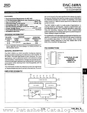 DAC1408A datasheet pdf Precision Monolithics