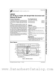 LM4549VH datasheet pdf National Semiconductor