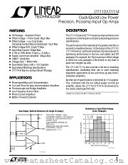 LT1114AMJ datasheet pdf Linear Technology