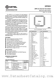GP2021 datasheet pdf Mitel Semiconductor