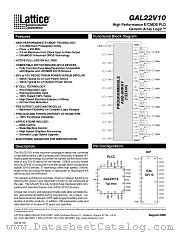 GAL22V10D-20LJI datasheet pdf Lattice Semiconductor