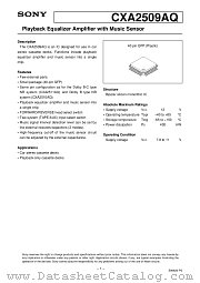 CXA2509 datasheet pdf SONY