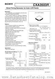 CXA3503 datasheet pdf SONY