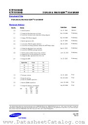 K7R161884B-FC16 datasheet pdf Samsung Electronic
