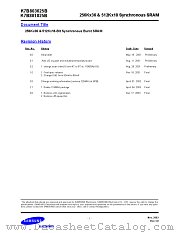 DS_K7B803625B datasheet pdf Samsung Electronic