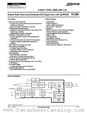 X1286 datasheet pdf Intersil