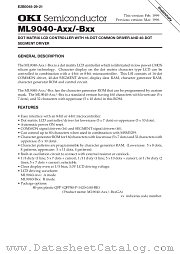 ML9040 datasheet pdf OKI electronic eomponets