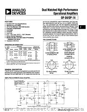 OP14 datasheet pdf Analog Devices