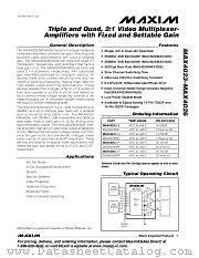 MAX4023-MAX4026 datasheet pdf MAXIM - Dallas Semiconductor