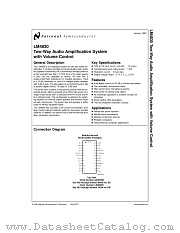 LM4830M datasheet pdf National Semiconductor