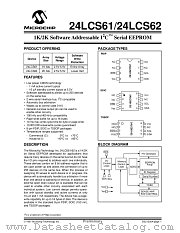 24LC62-P datasheet pdf Microchip