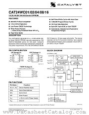 CAT24WC16P-TE13D datasheet pdf Catalyst Semiconductor