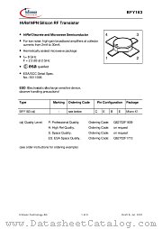 BFY183H datasheet pdf Infineon