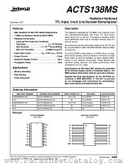 ACTS138KMSR-02 datasheet pdf Intersil
