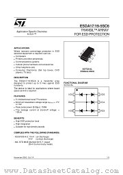 ESDA19 datasheet pdf ST Microelectronics