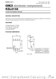 KGL2132 datasheet pdf OKI electronic eomponets