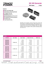 TMV2405D datasheet pdf Traco Electronic AG