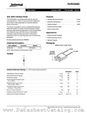RURG3060 datasheet pdf Intersil