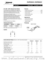 RURP860CC datasheet pdf Intersil