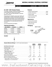 RURP860 datasheet pdf Intersil