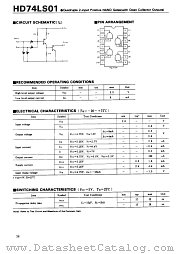 74LS01 datasheet pdf Hitachi Semiconductor