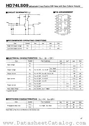 74LS09 datasheet pdf Hitachi Semiconductor