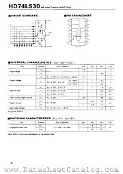 74LS30 datasheet pdf Hitachi Semiconductor
