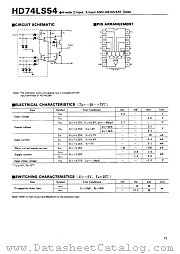 74LS54 datasheet pdf Hitachi Semiconductor