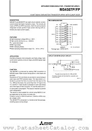 M54587P datasheet pdf Mitsubishi Electric Corporation