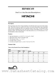 74HC155 datasheet pdf Hitachi Semiconductor