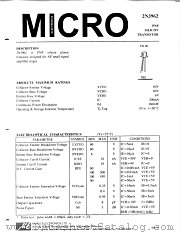 2N3965 datasheet pdf Micro Electronics