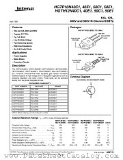 HGTP10N50E1 datasheet pdf Intersil
