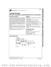 DAC0830LJ datasheet pdf National Semiconductor