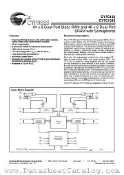 CY7C1342-25JI datasheet pdf Cypress