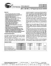 CY7C1485V33-200BGC datasheet pdf Cypress