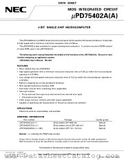 UPD75402 datasheet pdf NEC