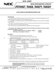UPD784928GC datasheet pdf NEC