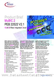 PEB22522 datasheet pdf Infineon