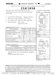 2SK1858 datasheet pdf TOSHIBA