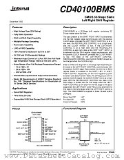 CD40100BMS datasheet pdf Intersil