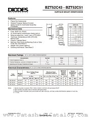 BZT52C43-7 datasheet pdf Diodes