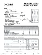 BC807-16-7 datasheet pdf Diodes
