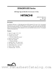 HM628511HJPI-15 datasheet pdf Hitachi Semiconductor