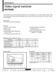 BA7645 datasheet pdf ROHM