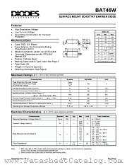 BAT46W-7 datasheet pdf Diodes