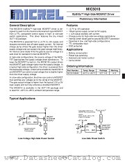 MIC5018BM4 datasheet pdf Micrel Semiconductor