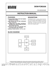 DEM-PCM3500 datasheet pdf Texas Instruments
