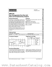 DM74123N datasheet pdf Fairchild Semiconductor