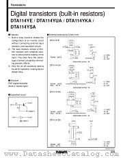 DTA114YUA datasheet pdf ROHM
