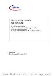 SLE66C161PE datasheet pdf Infineon